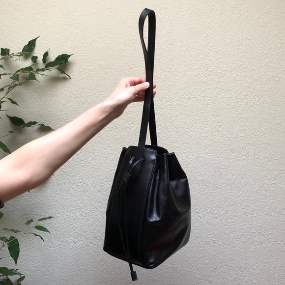 & Other Stories Handbags - Brand new Black leather bucket bag designer
